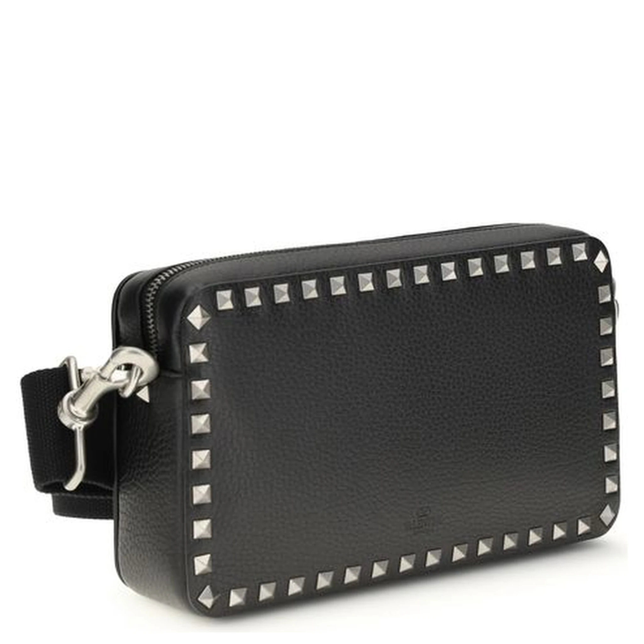 حقيبة كتف بوس توروس من جلد العجل الأسود