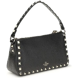 حقيبة كتف بوس توروس من جلد العجل الأسود