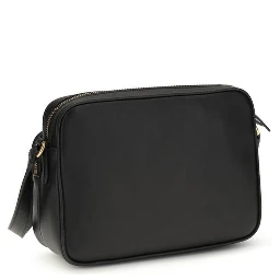 حقيبة كتف بوس توروس من جلد العجل الأسود