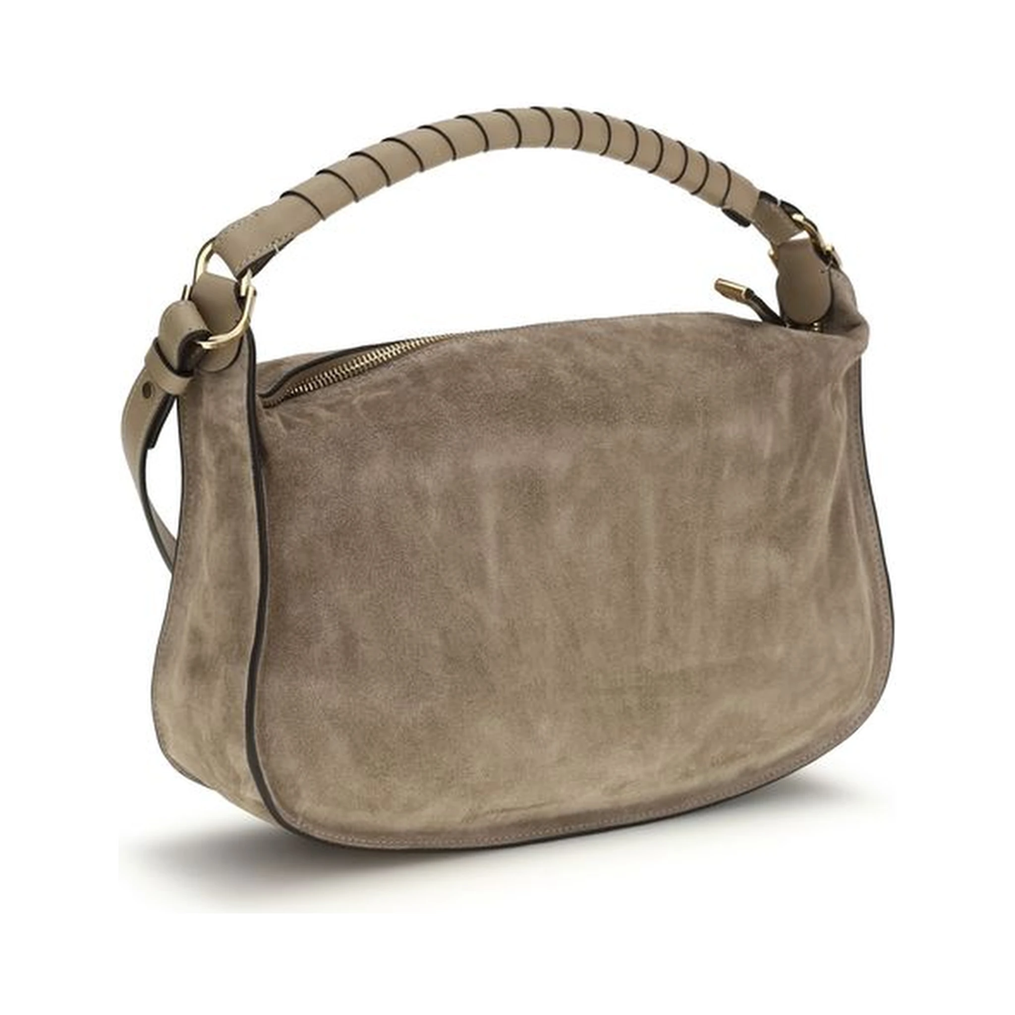 Beige Calf Leather Bos Taurus Shoulder Bag