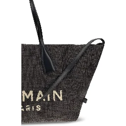 Black Raffia Shoulder Bag