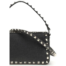 حقيبة كتف بوس توروس من جلد العجل الأسود