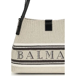 Beige Cotton Shoulder Bag