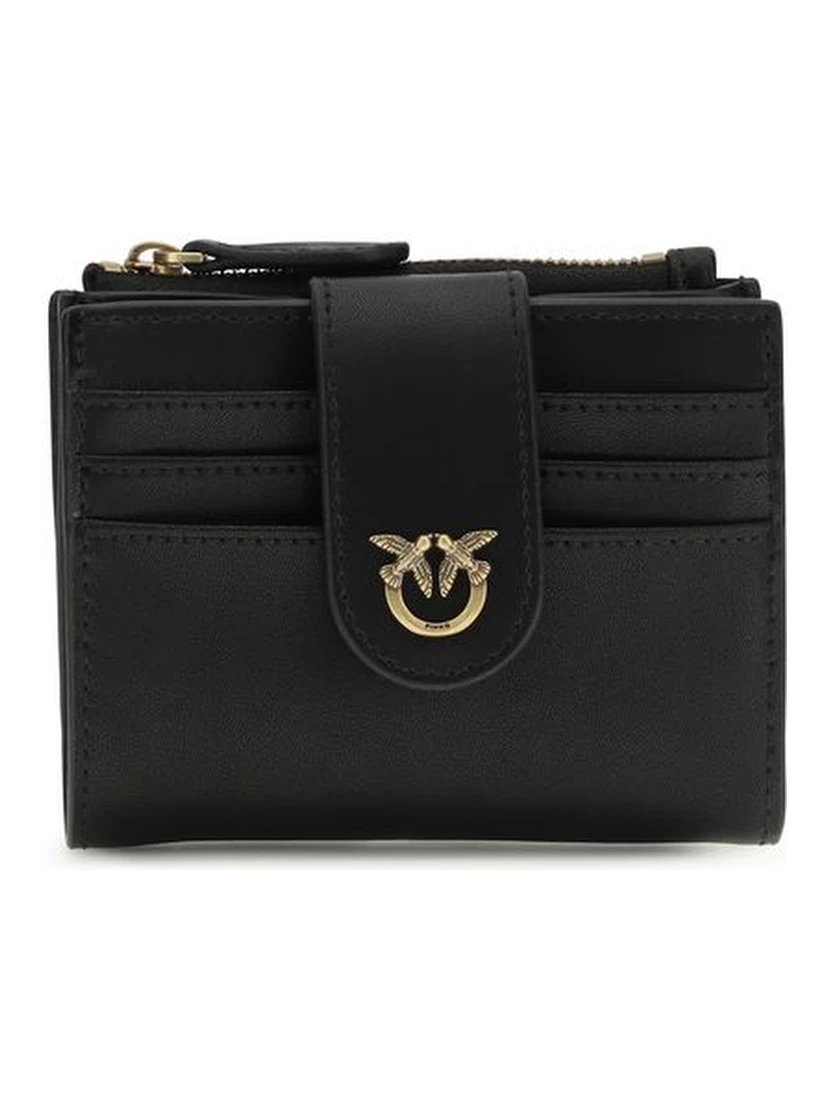 محفظة بوس توروس من جلد العجل الأسود