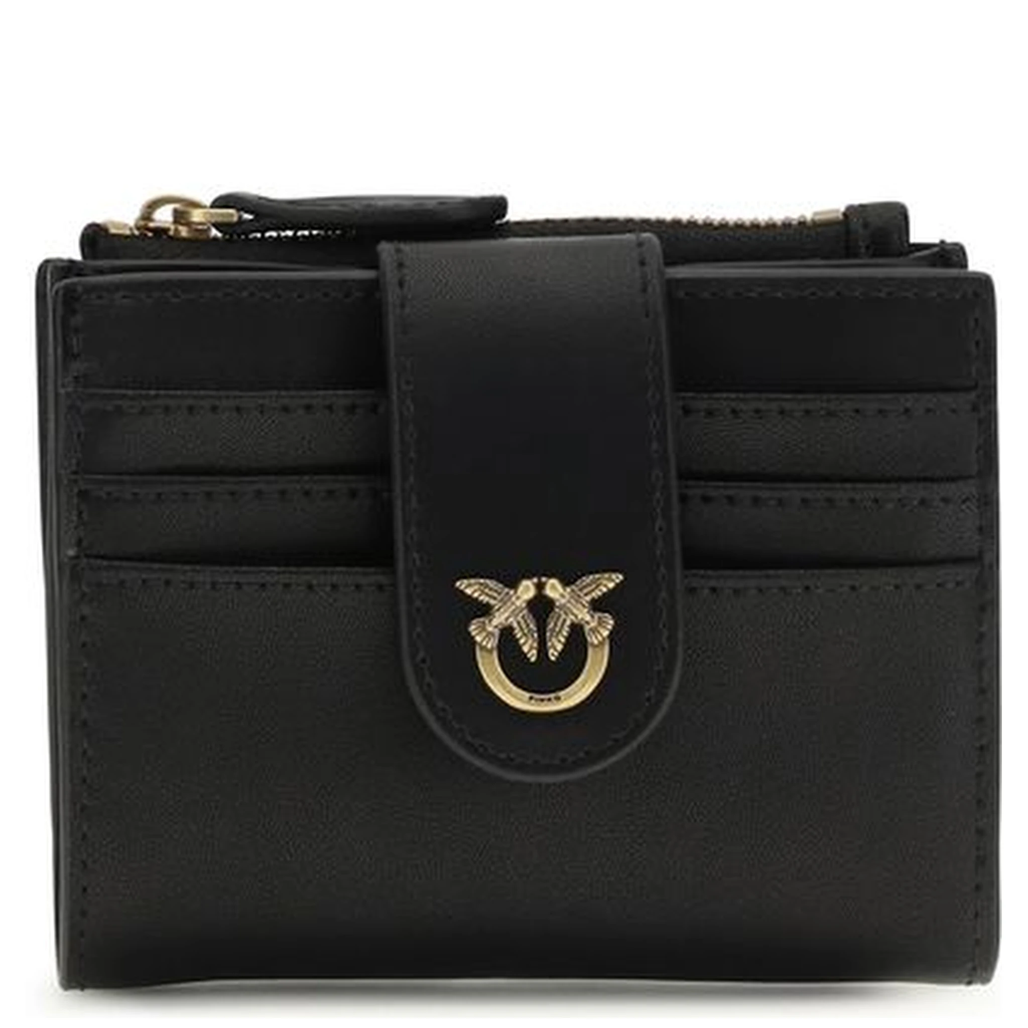 محفظة بوس توروس من جلد العجل الأسود