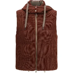 Brown Cotton Jackets And Coat