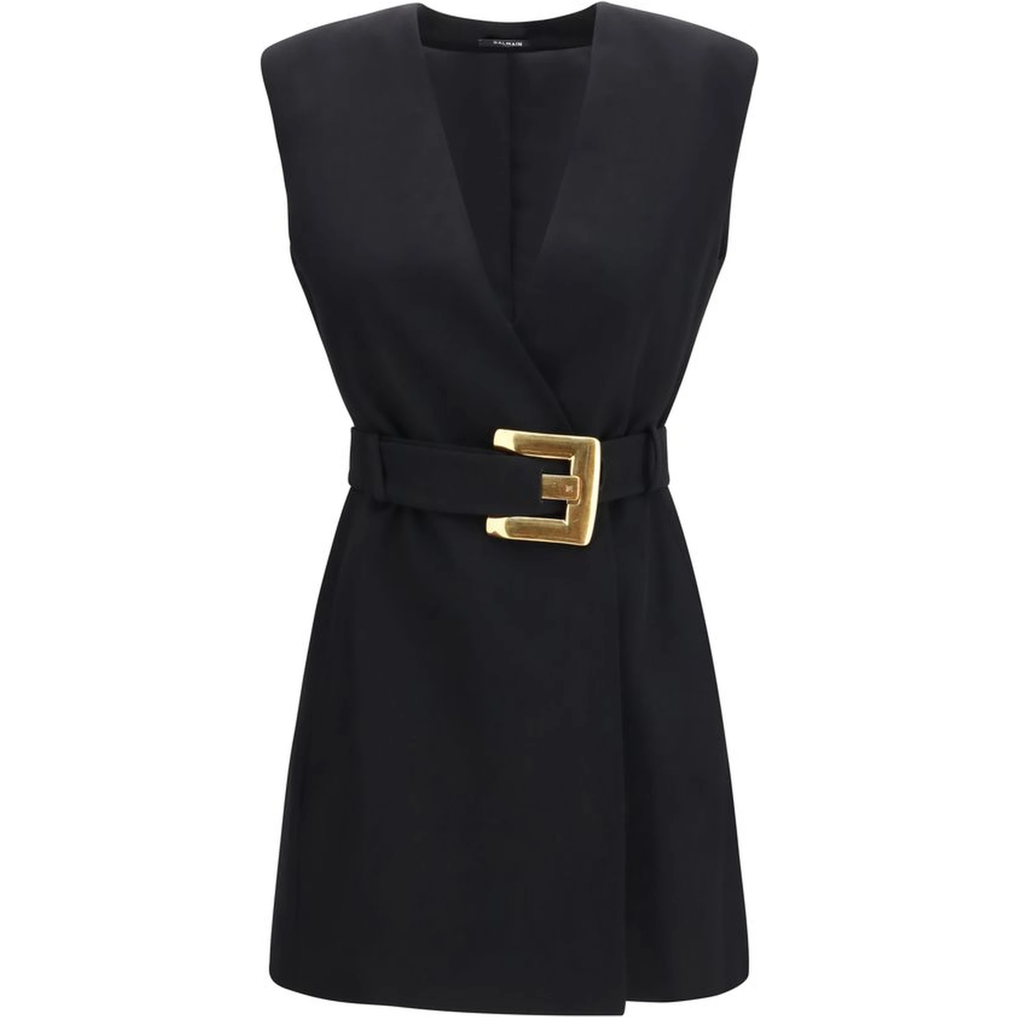 Black Fleece Wool Casual Dress