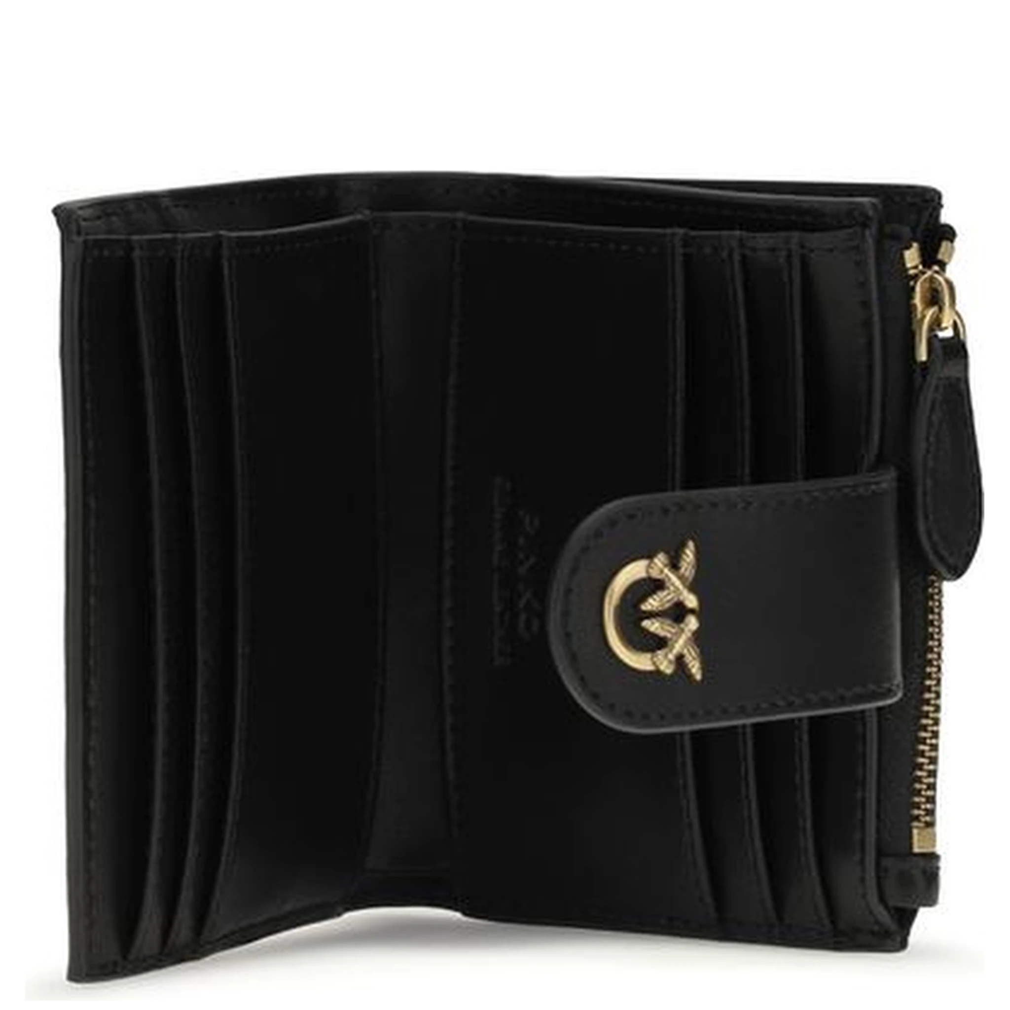 محفظة بوس توروس من جلد العجل الأسود