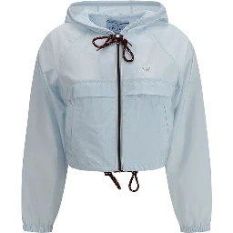 Blue Recycled Polyamide Shell Jacket