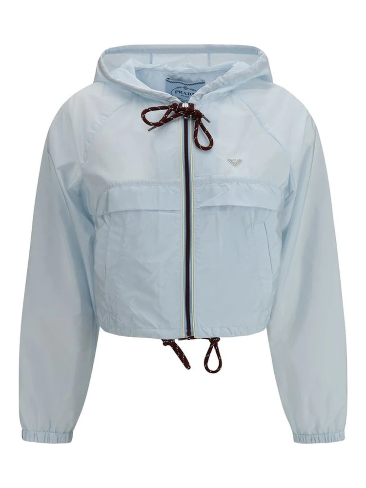 Blue Recycled Polyamide Shell Jacket