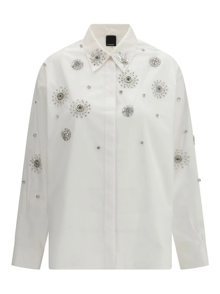 White Calf Leather Bos Taurus Pattern Shirt