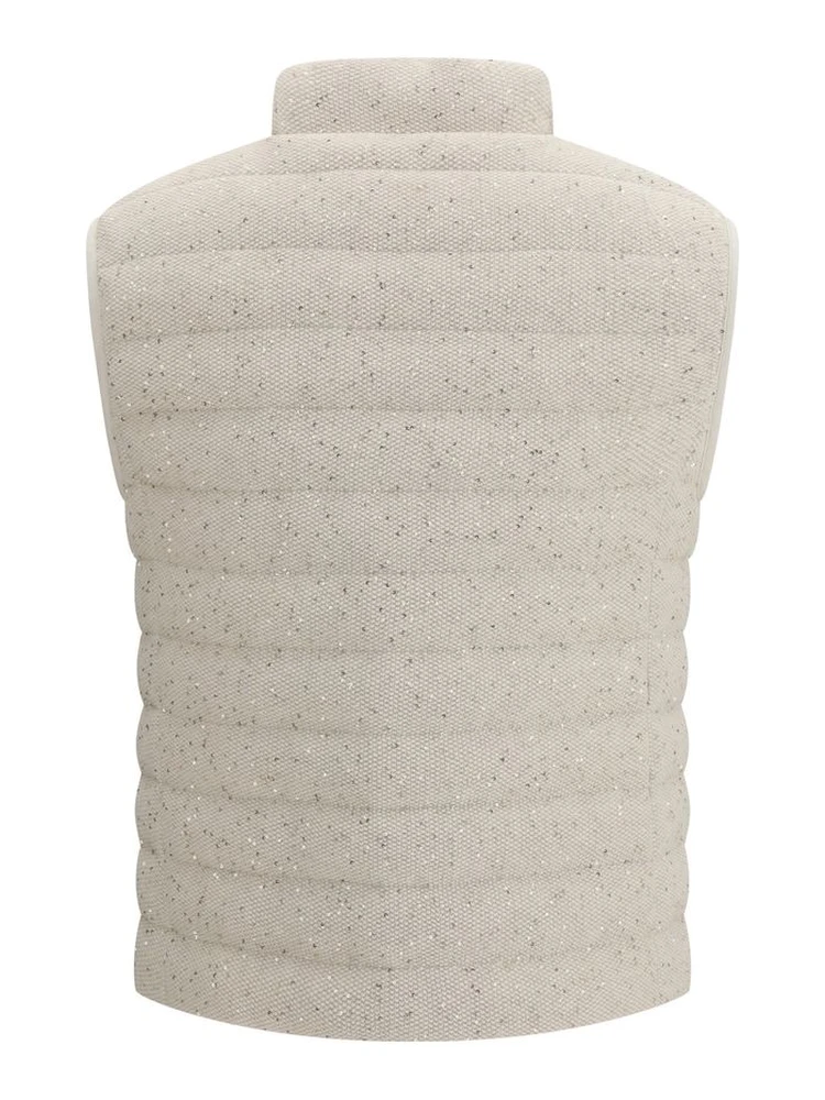 Beige Goose Down Sleveless Jacket alternative