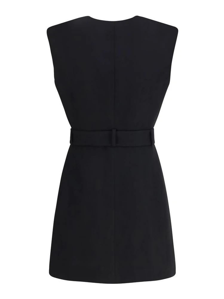 فستان كاجوال من الصوف الأسود alternative