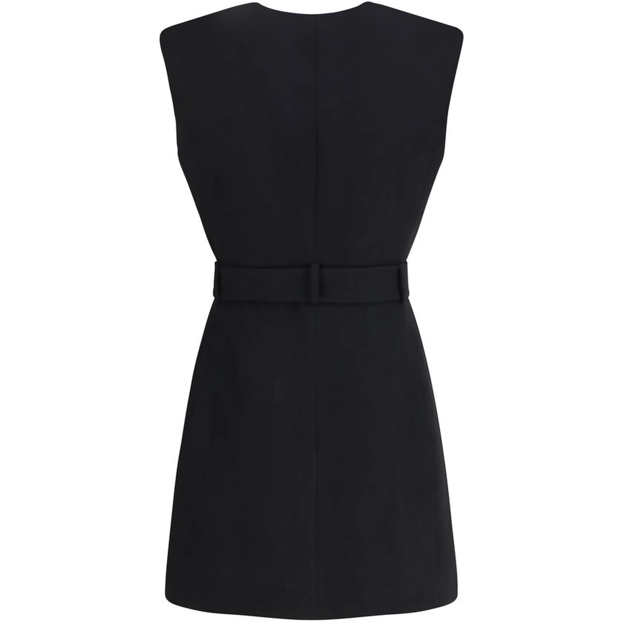 Black Fleece Wool Casual Dress
