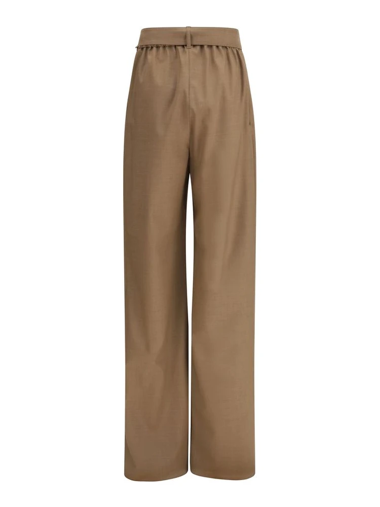 Beige Fleece Wool Casual Pants alternative