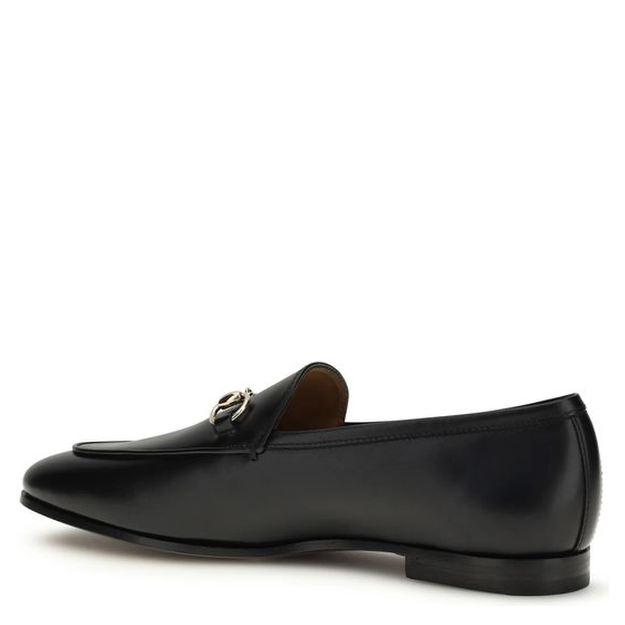 Black Calf Leather Bos Taurus Slip-On Loafers
