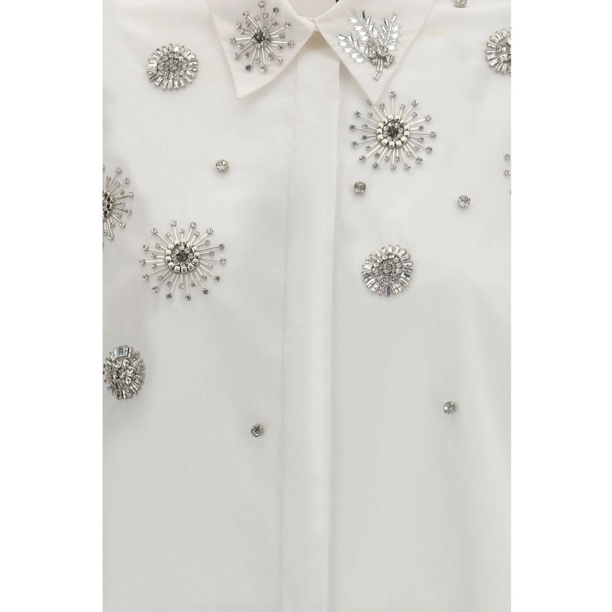 White Calf Leather Bos Taurus Pattern Shirt