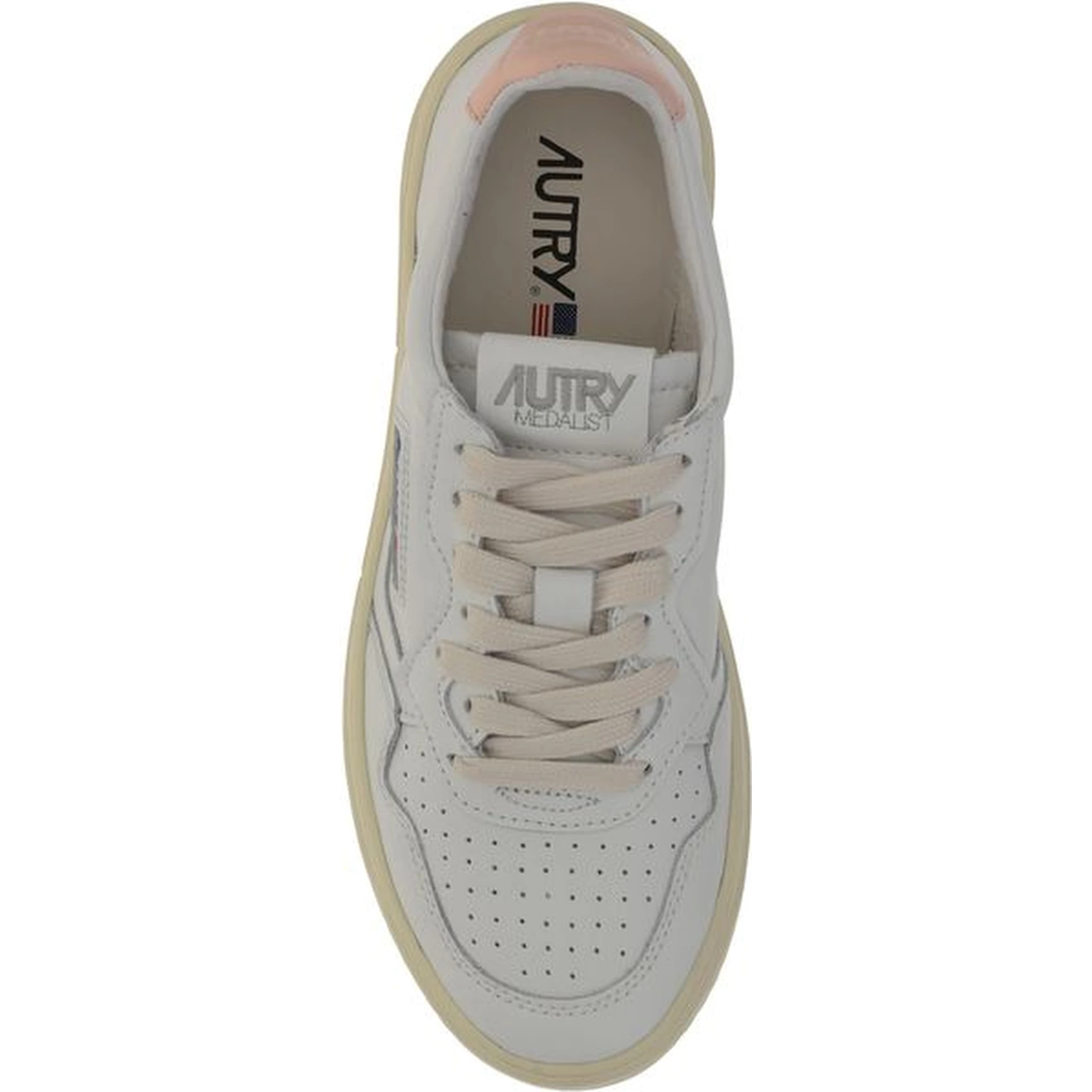 حذاء رياضي منخفض من جلد العجل الأبيض من بوس توروس