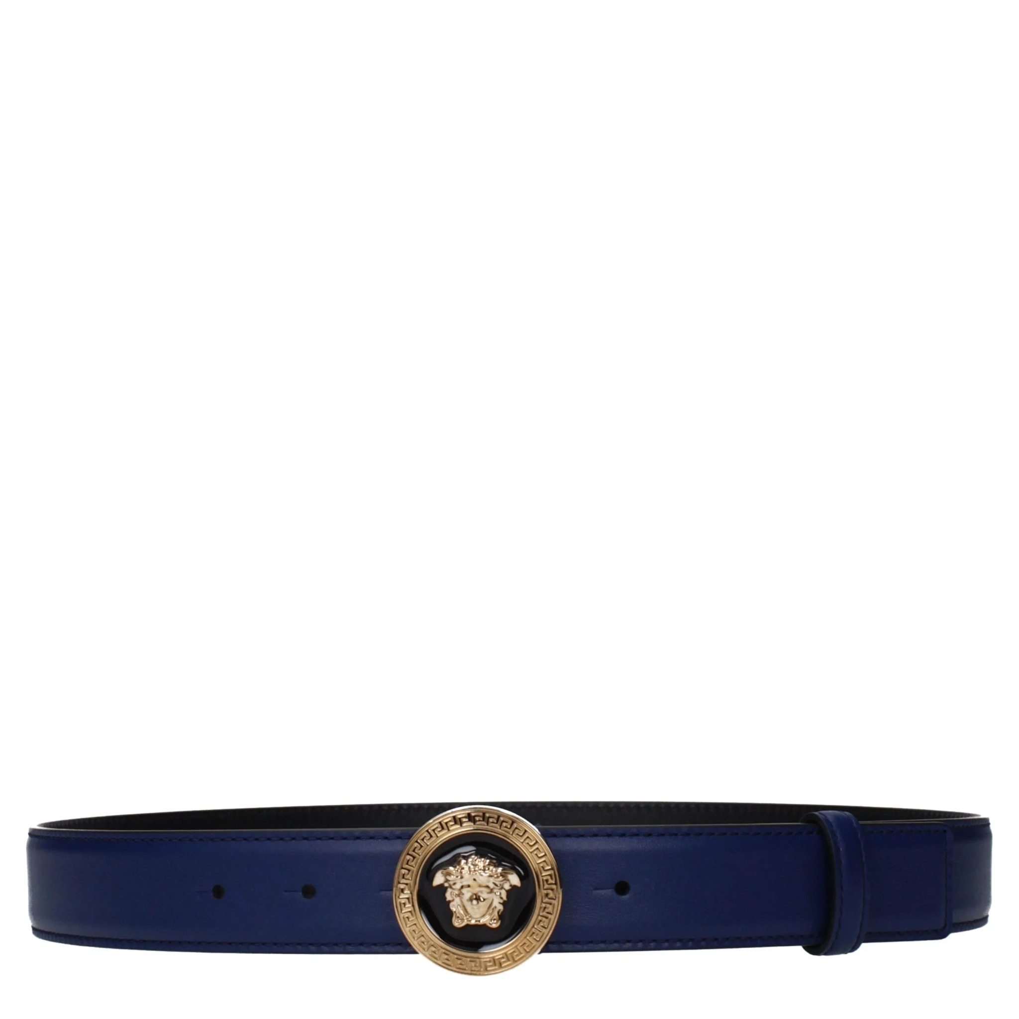 Blue Leather Regular Belt