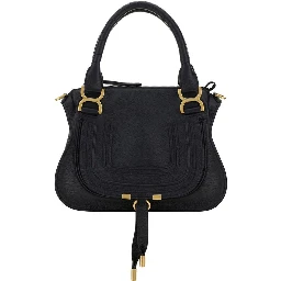 حقيبة كتف بوس توروس من جلد العجل الأسود