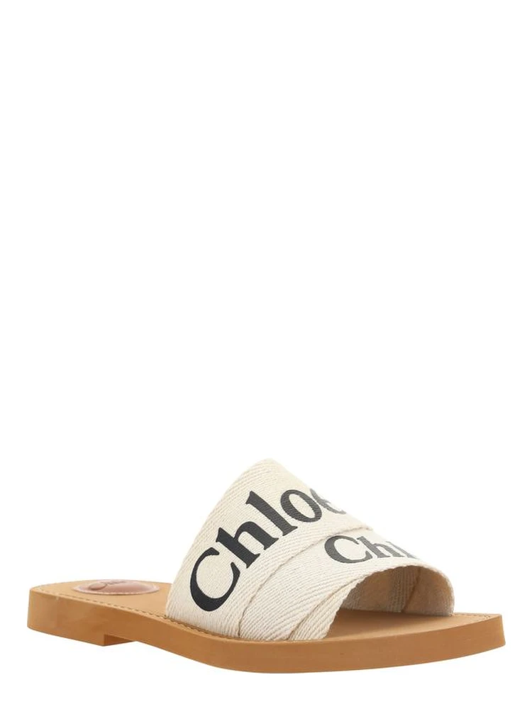 White Rubber Flat Sandals alternative