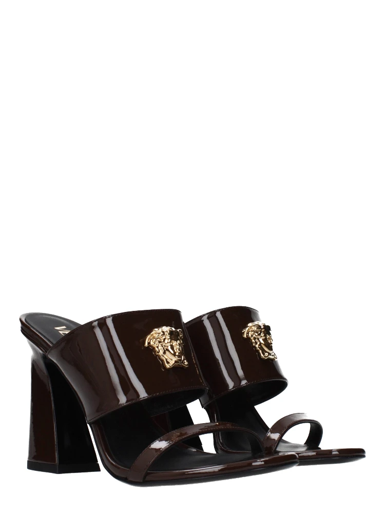 Brown Leather Stiletto Heel Sandals alternative