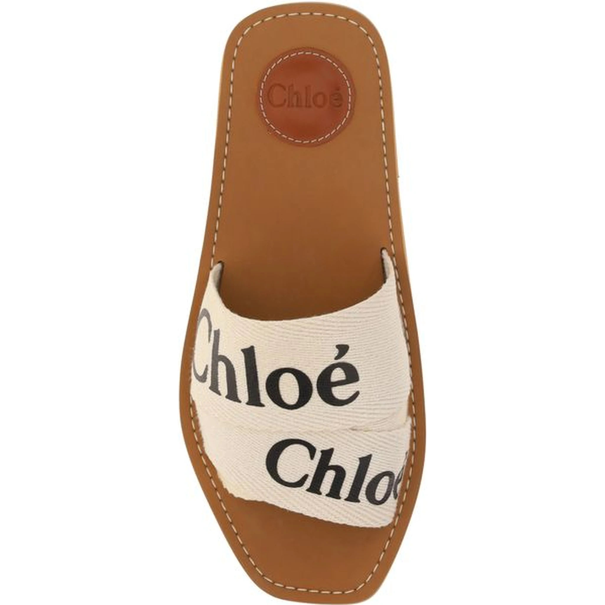 White Rubber Flat Sandals