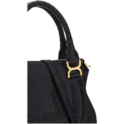 حقيبة كتف بوس توروس من جلد العجل الأسود