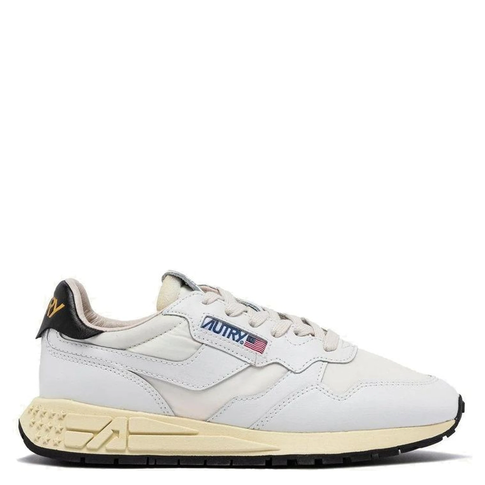 White Fabric Low Top Sneakers