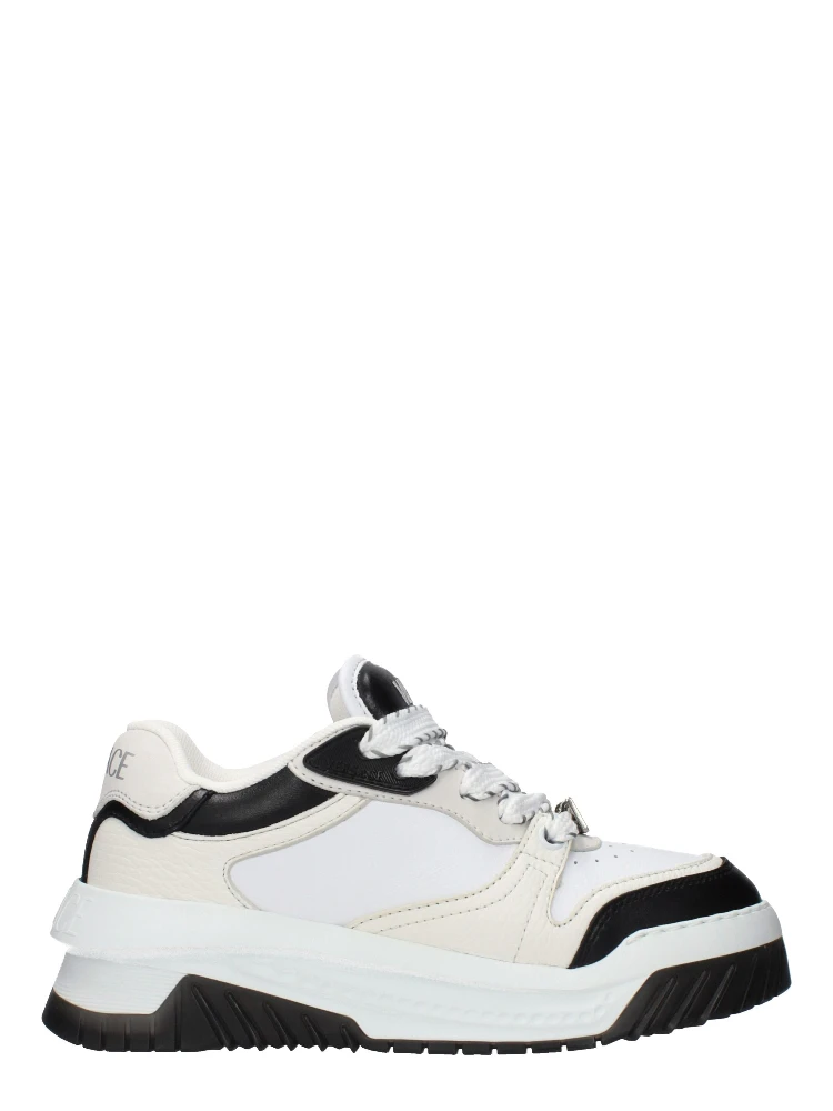 White Leather Low Top Sneakers
