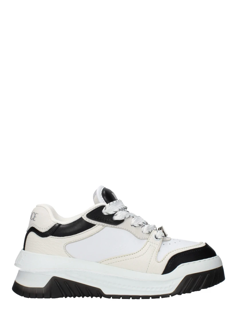 White Leather Low Top Sneakers