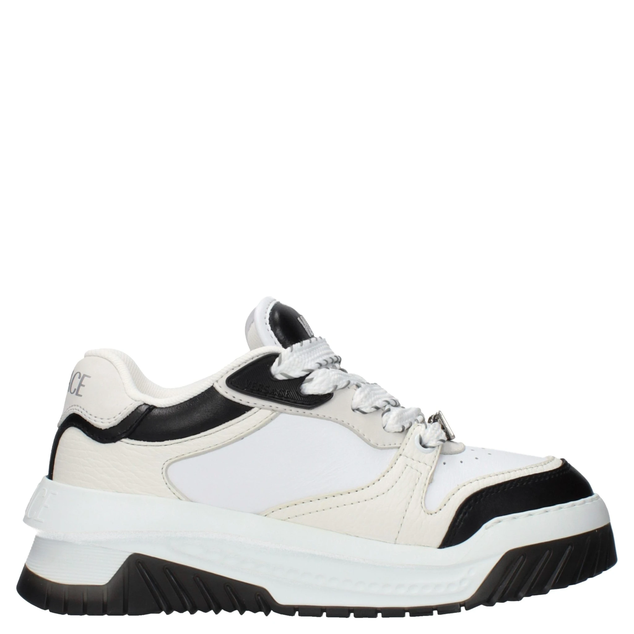 White Leather Low Top Sneakers