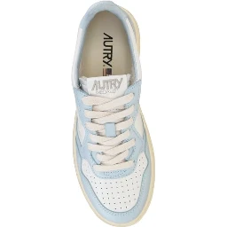 Blue Leather Sneakers