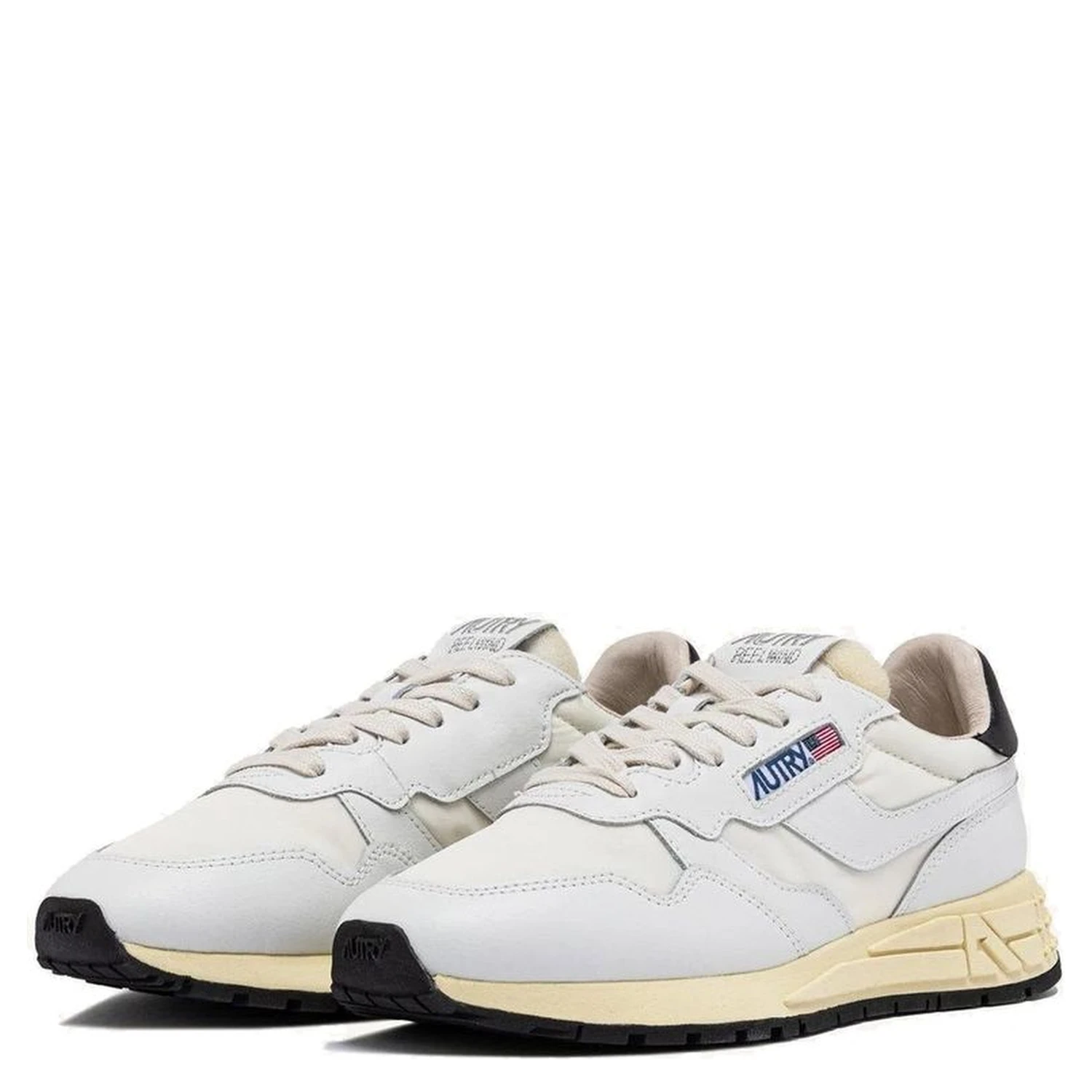 White Leather Low Top Sneakers