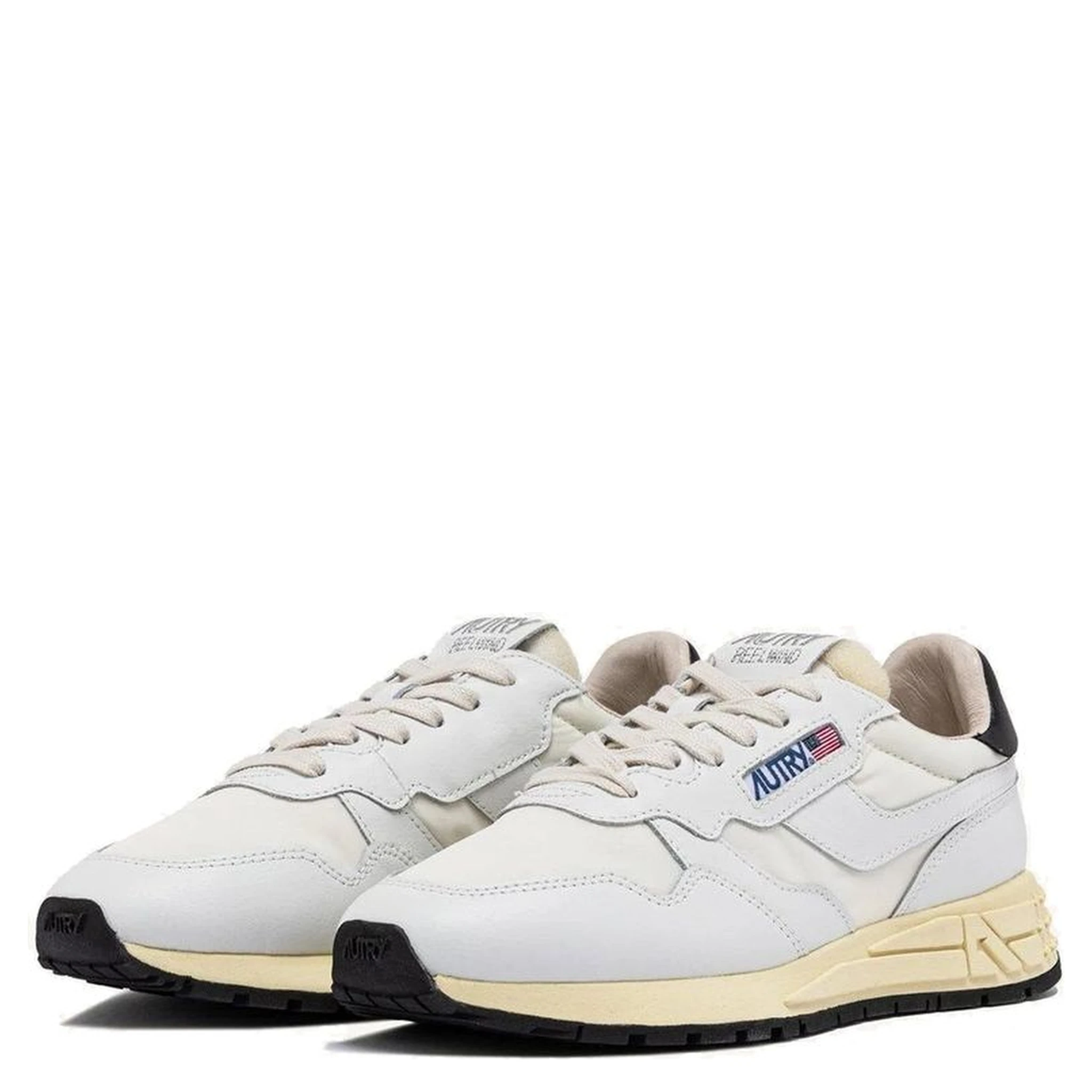 White Leather Low Top Sneakers