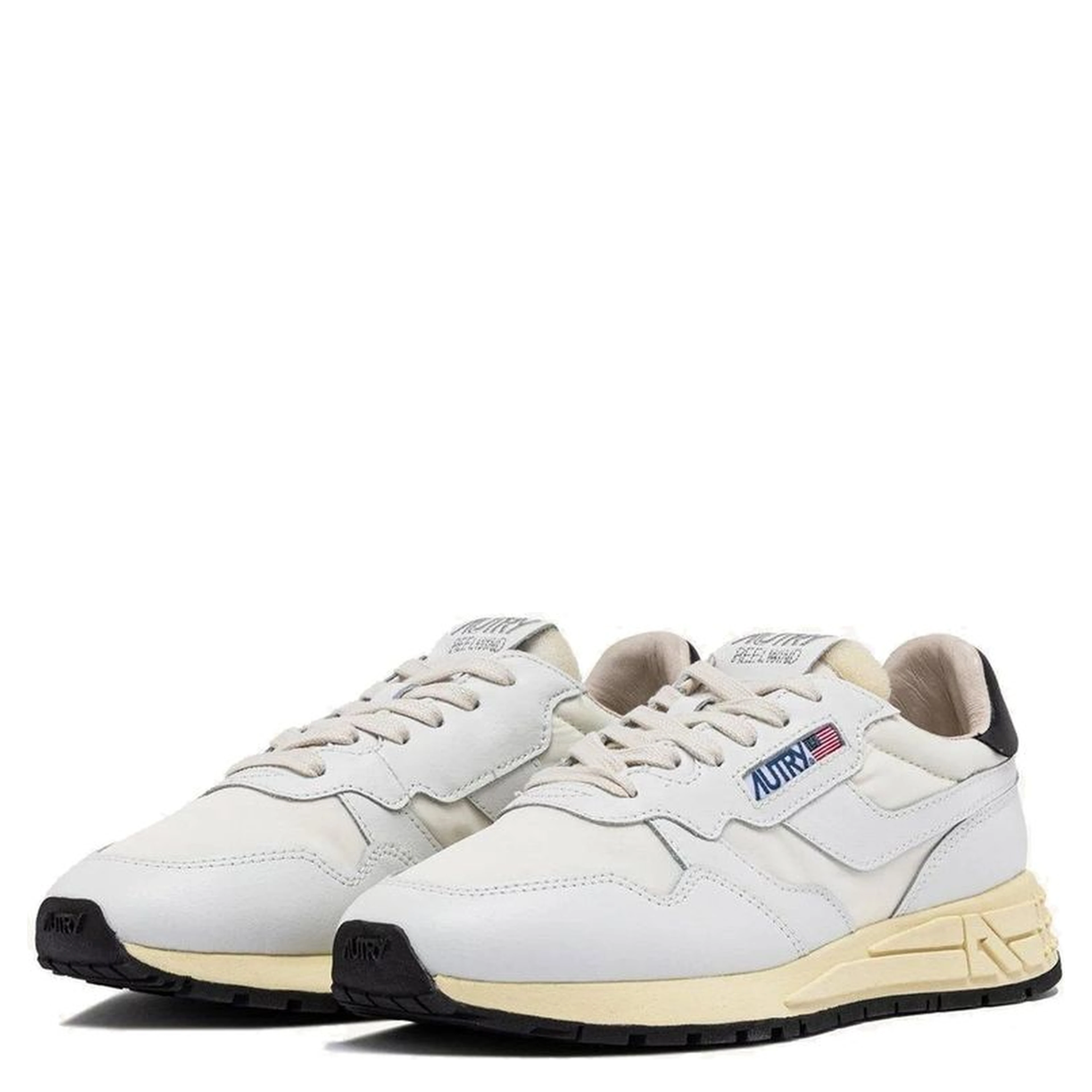White Leather Low Top Sneakers