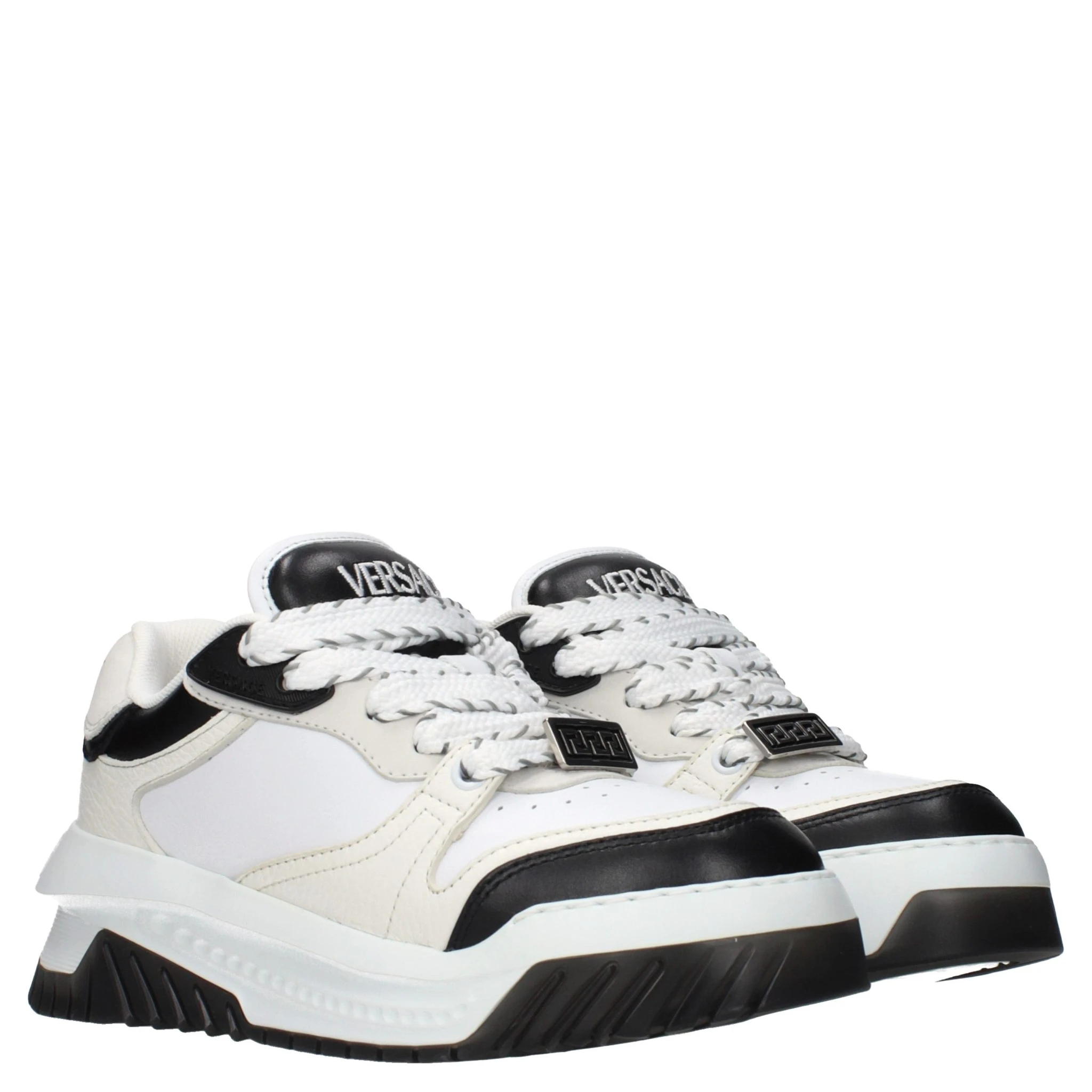 White Leather Low Top Sneakers