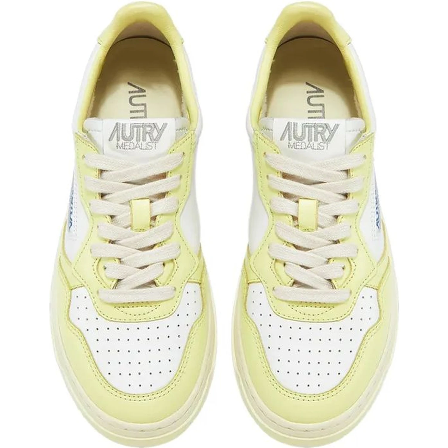 White Leather Low Top Sneakers