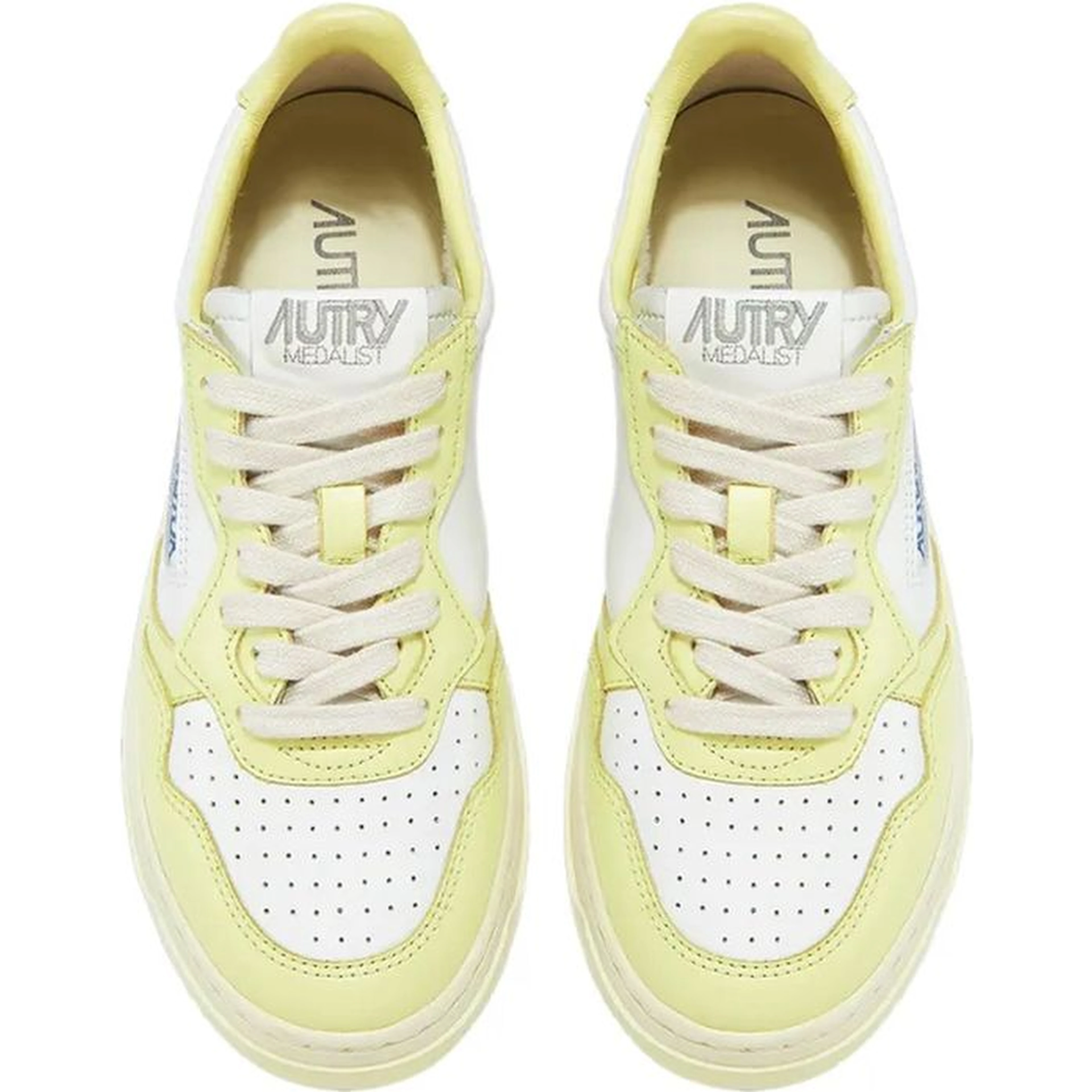 White Leather Low Top Sneakers