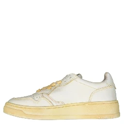 White Leather Athletic Sneakers