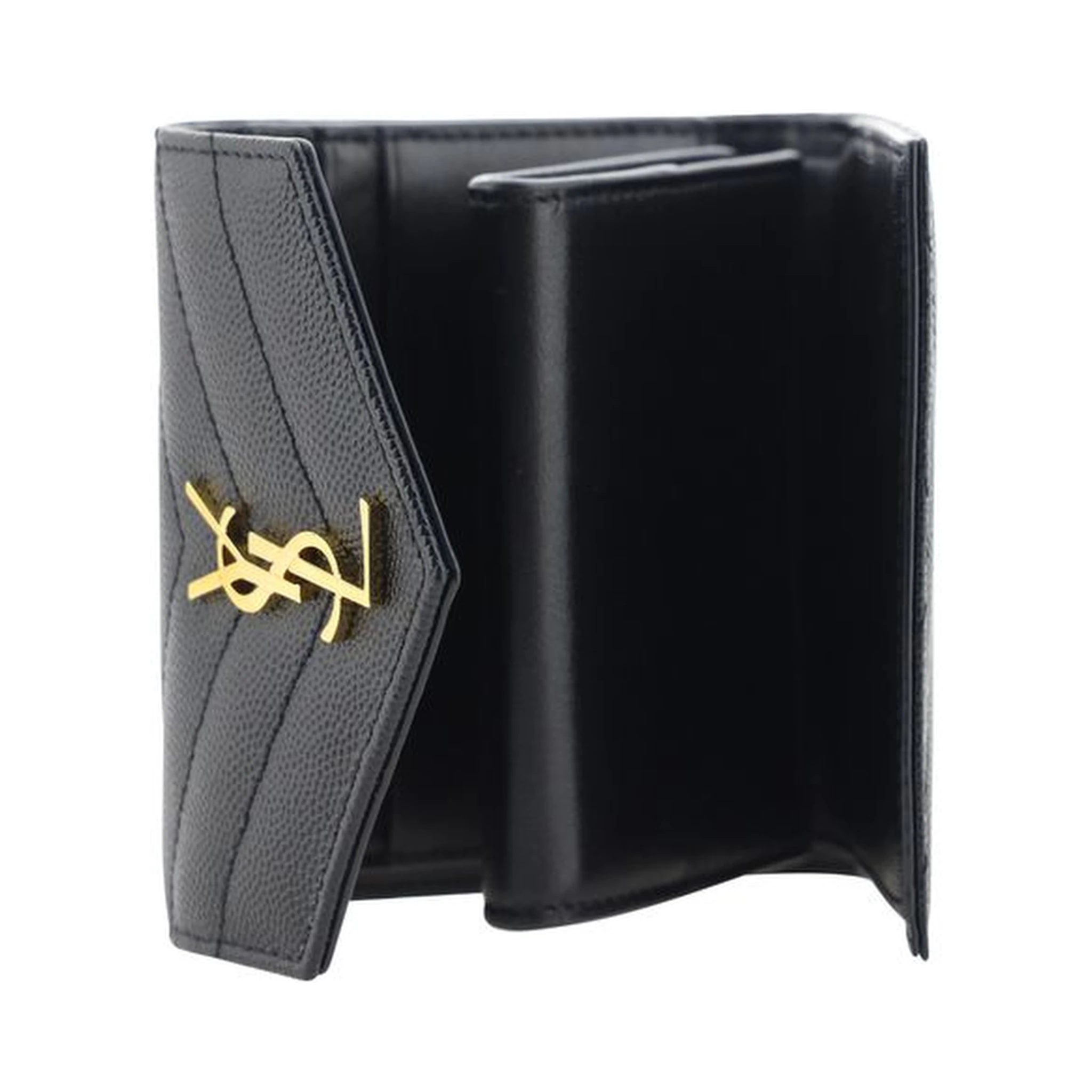 محفظة بوس توروس من جلد العجل الأسود