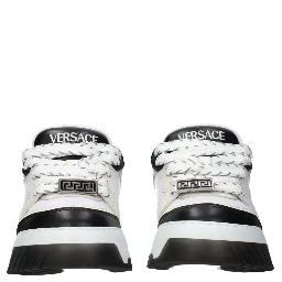 White Leather Low Top Sneakers