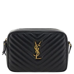 حقيبة كتف بوس توروس من جلد العجل الأسود