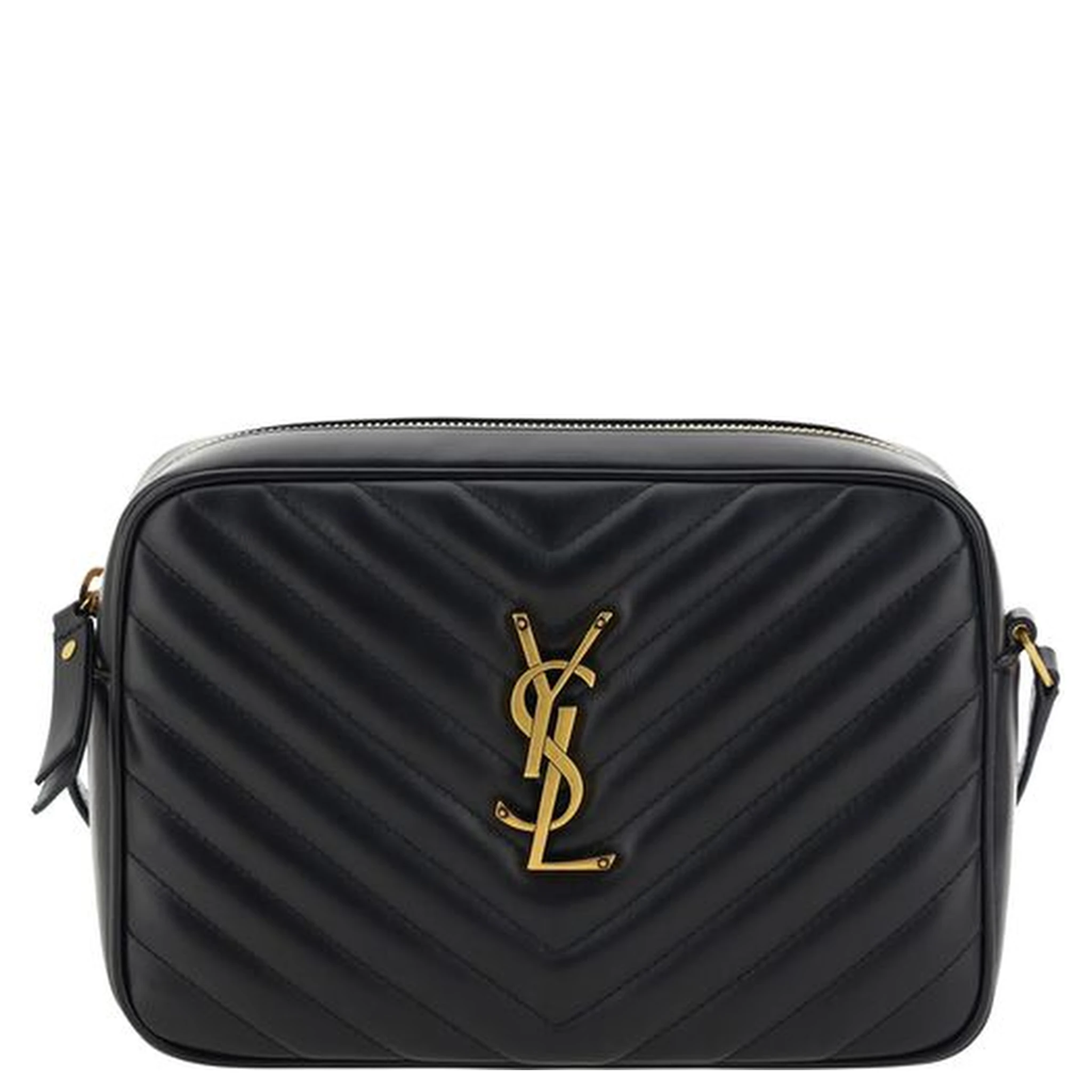 حقيبة كتف بوس توروس من جلد العجل الأسود