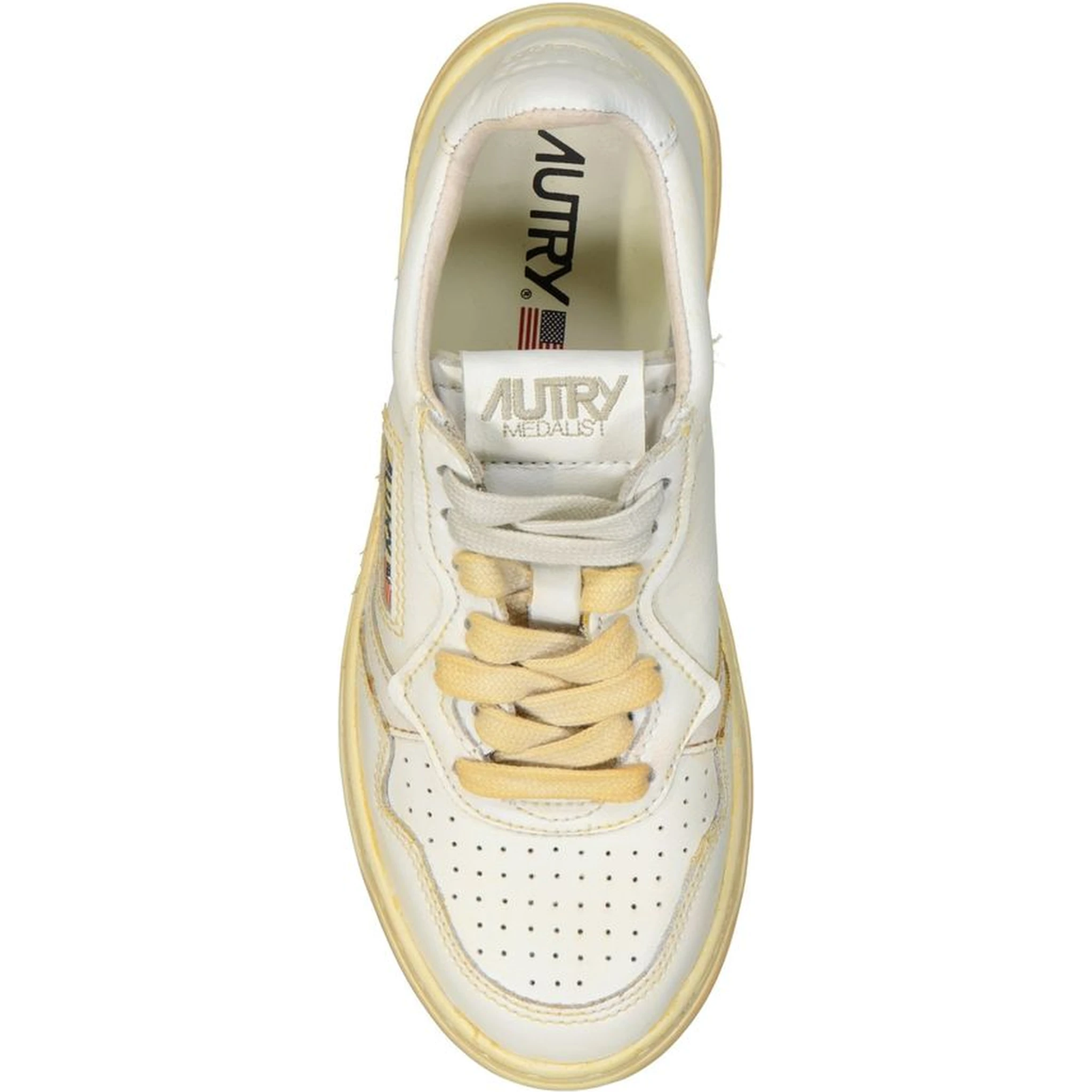 White Leather Athletic Sneakers