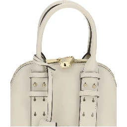 White Calf Leather Bos Taurus Handbag