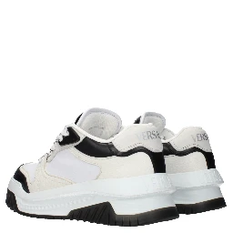 White Leather Low Top Sneakers