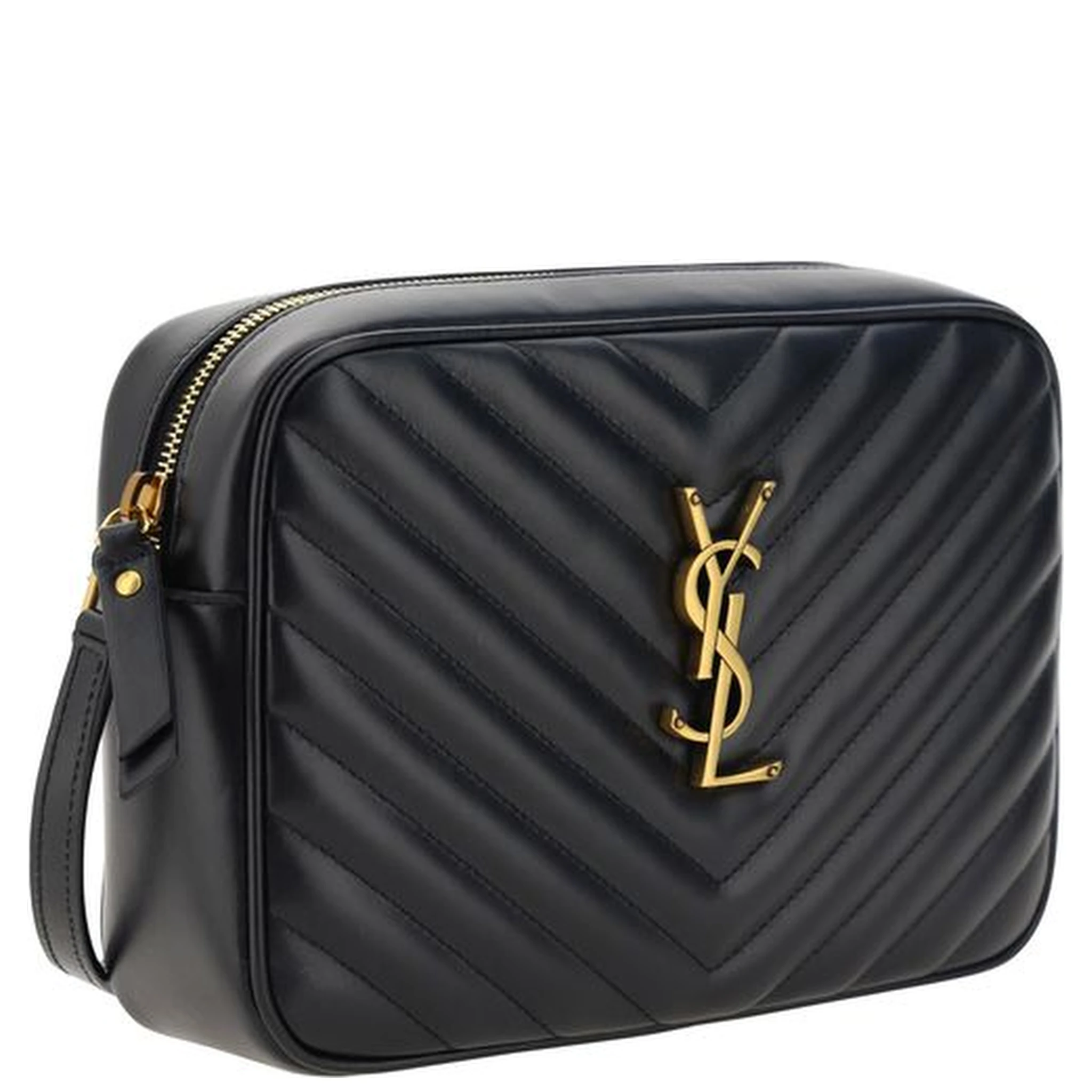 حقيبة كتف بوس توروس من جلد العجل الأسود