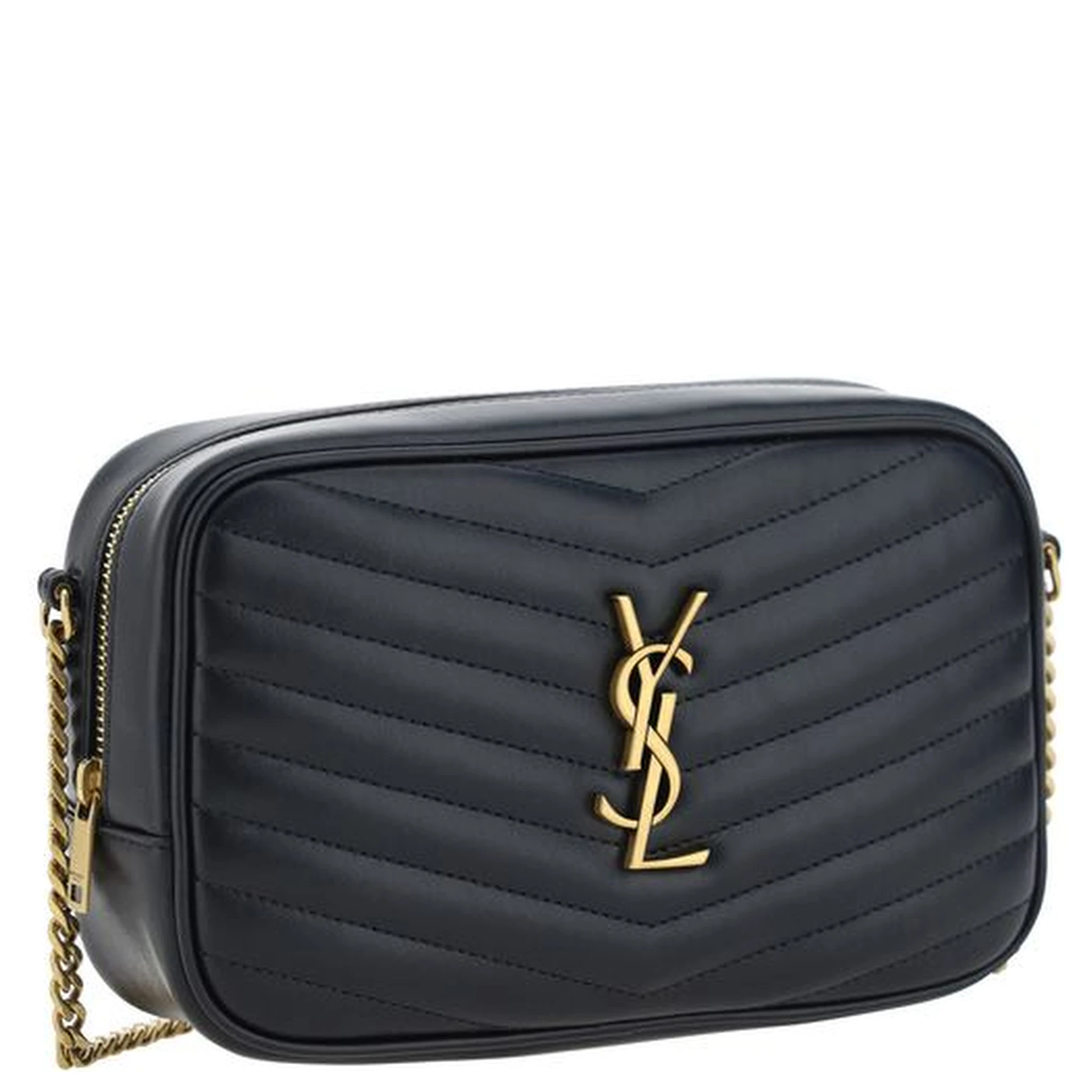 حقيبة كتف بوس توروس من جلد العجل الأسود