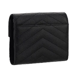 محفظة بوس توروس من جلد العجل الأسود